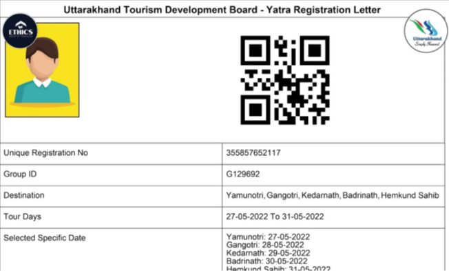 Uttarakhand Yatri Registration ID
