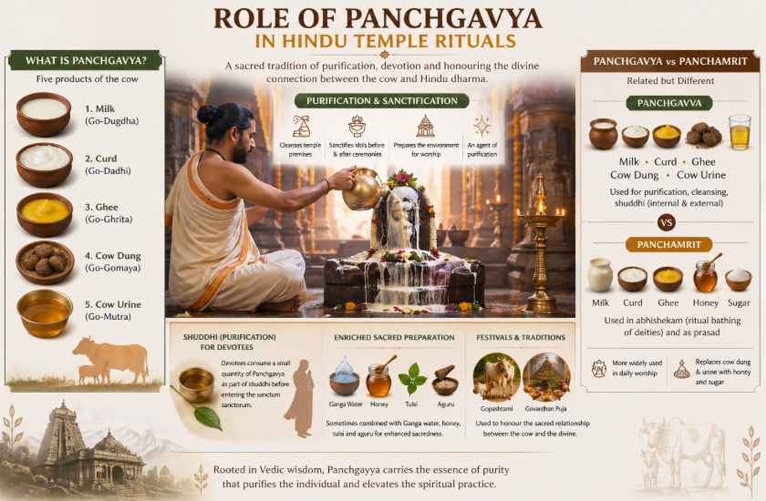 Role of Panchgavya in Temples